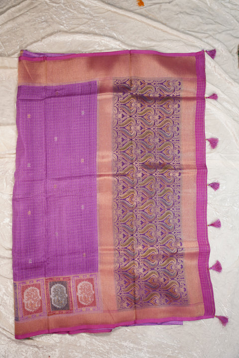 FANCY KANCHI SOFT SILK LAVENDER SAREE