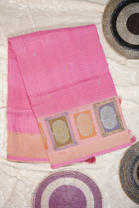 FANCY KANCHI SOFT SILK PINK SAREE