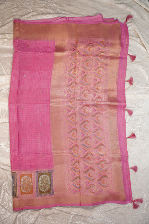 FANCY KANCHI SOFT SILK PINK SAREE