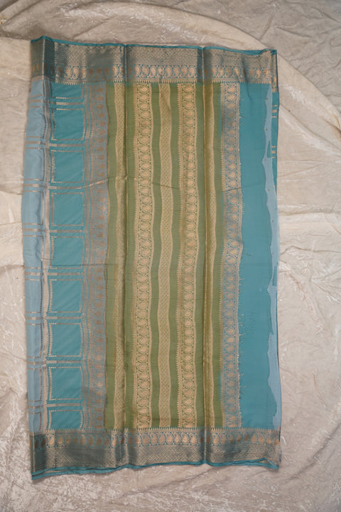 MYSORE SILK ICE BLUE SAREE