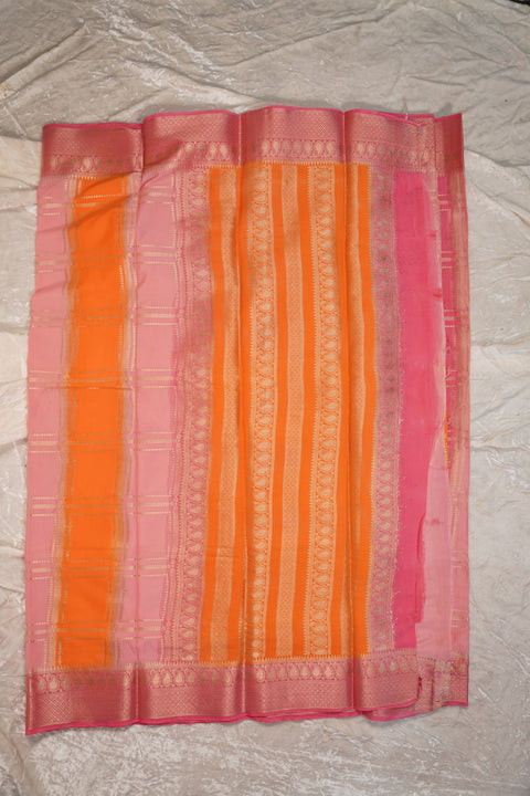 MYSORE SILK PEACH PINK SAREE