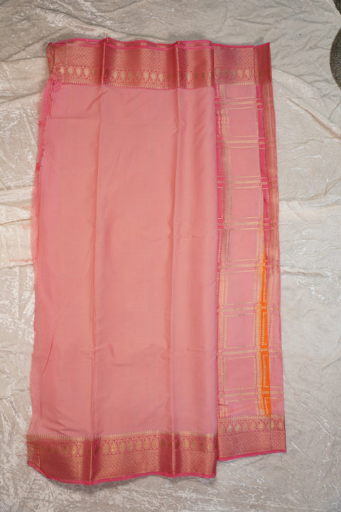 MYSORE SILK PURPLE PINK SAREE