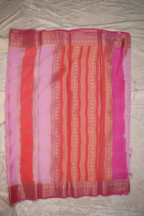 MYSORE SILK PURPLE PINK SAREE