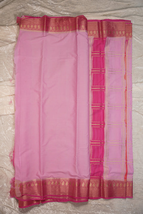 MYSORE SILK PURPLE PINK SAREE