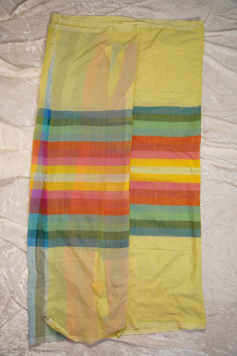 MUL COTTON YELLOW SAREE