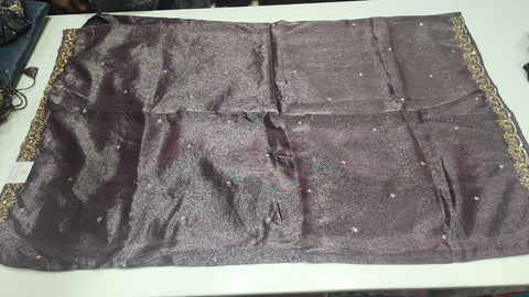 Cocktail Saree Brown
