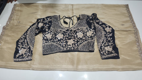 Cocktail Saree  Cream