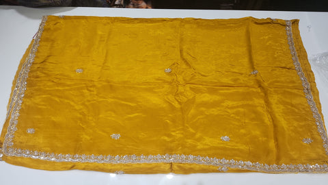 Cocktail Saree Yellow  1