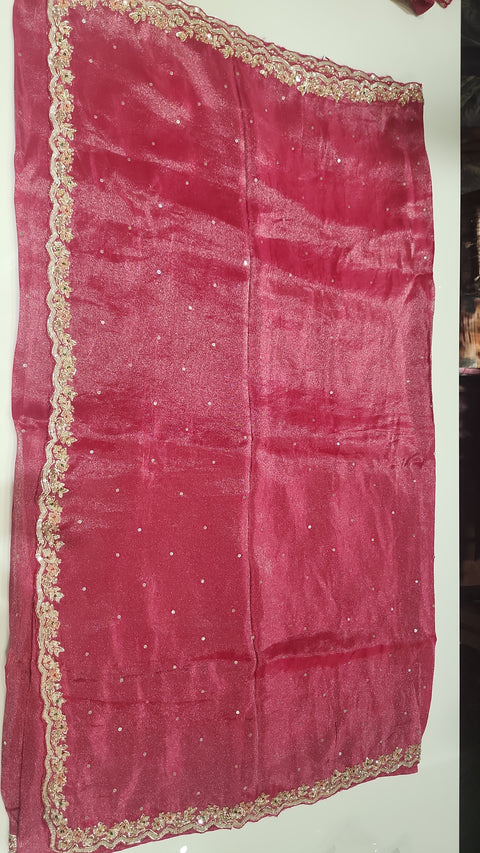 Cocktail Saree Red