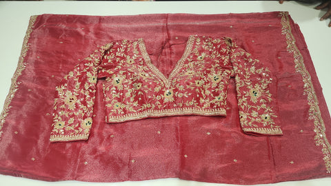 Cocktail Saree Red 1