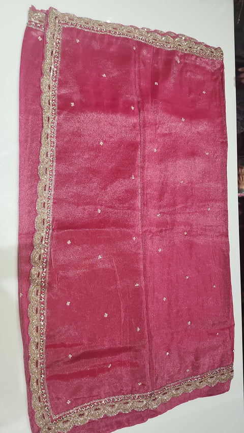 Cocktail Saree Maroon