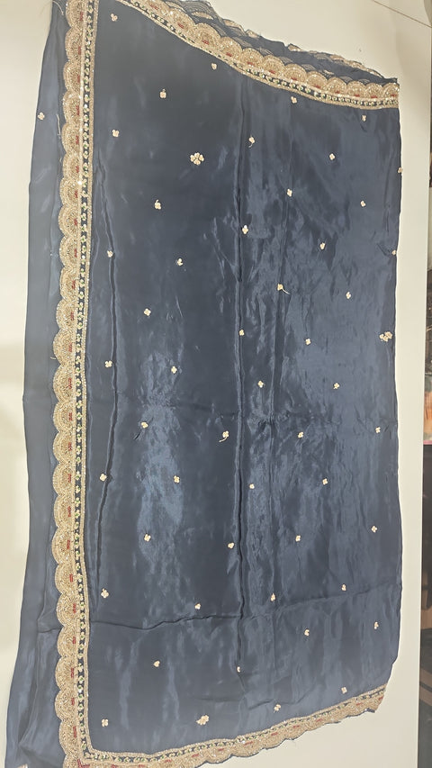 Cocktail Saree  Navy blue
