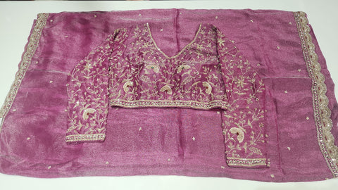 Cocktail Saree Purple 2