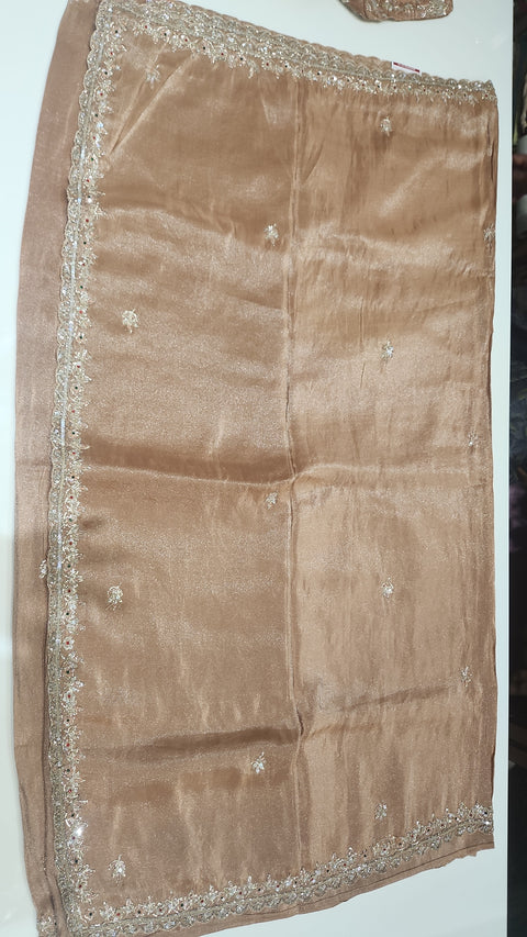 Cocktail Saree Peach