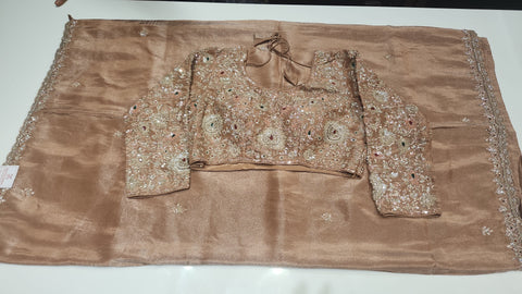 Cocktail Saree Peach