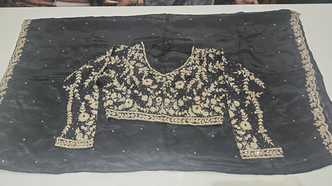 Cocktail Saree Black  2