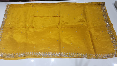 Cocktail Saree Yellow 3