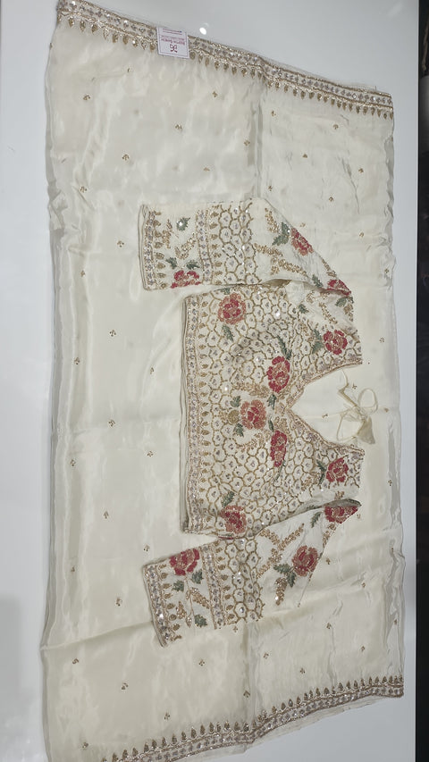 Cocktail Saree white