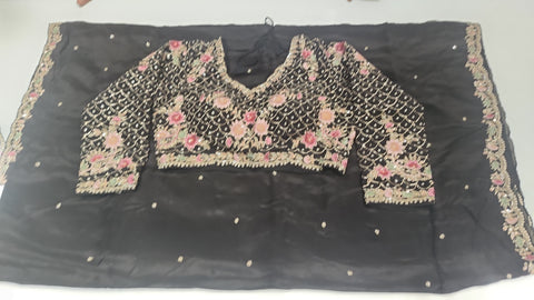 Cocktail Saree Black  3