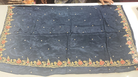 Cocktail Saree Blue 2