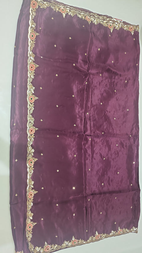 Cocktail Saree Purple 3