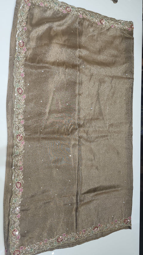 Cocktail Saree Steel grey 2