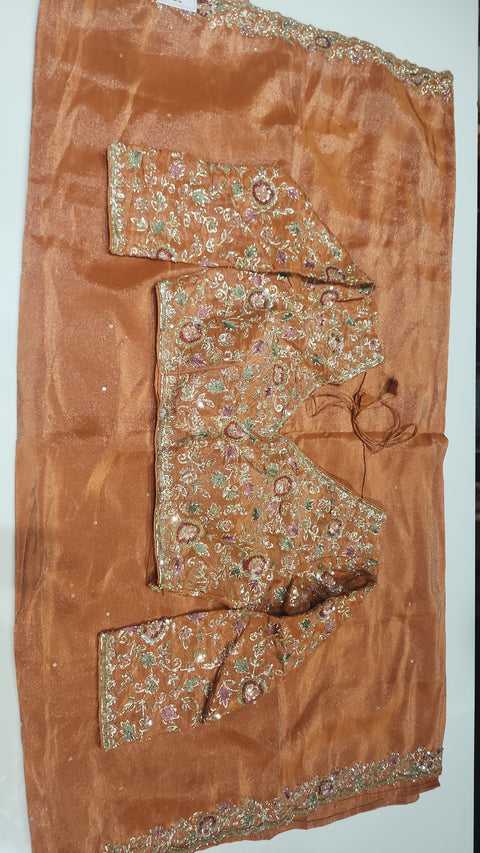 Cocktail Saree Orange