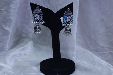 Fancy temple style elephant earrings