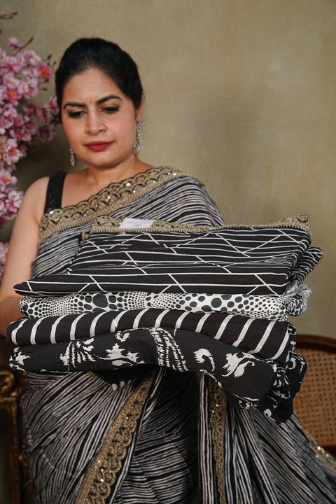 Black Cocktail sarees