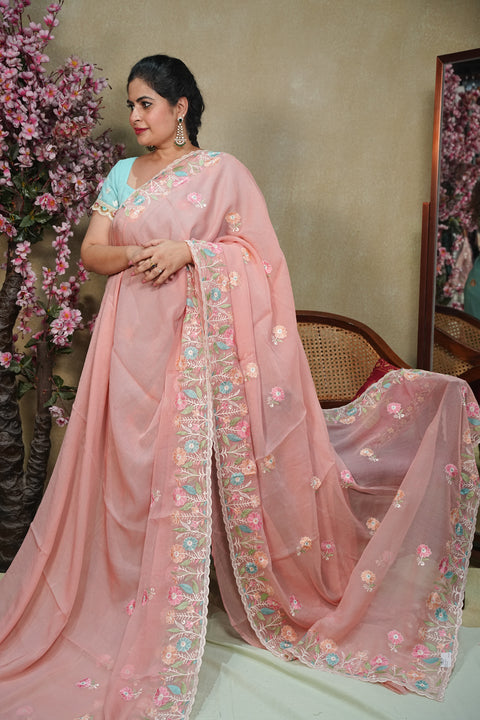 Fancy Chinon Sarees