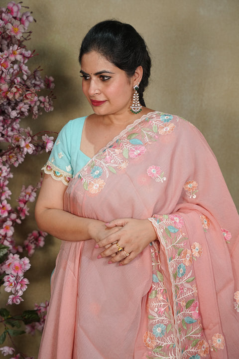 Fancy Chinon Sarees