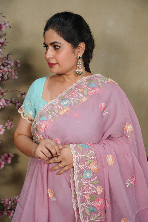 Fancy Chinon Sarees