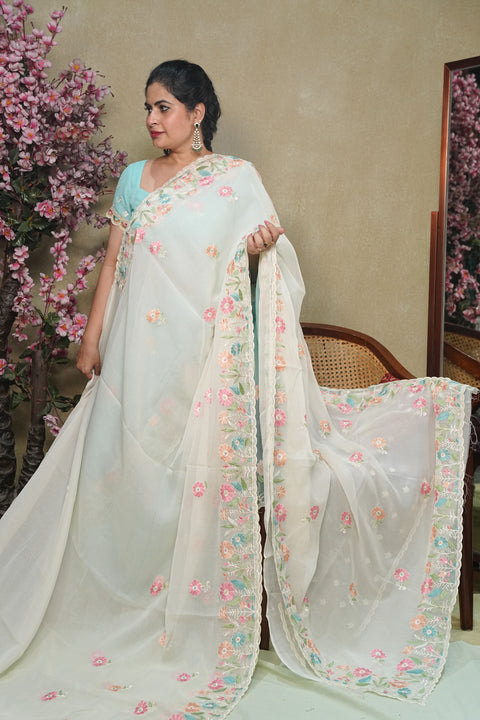 Fancy Chinon Sarees