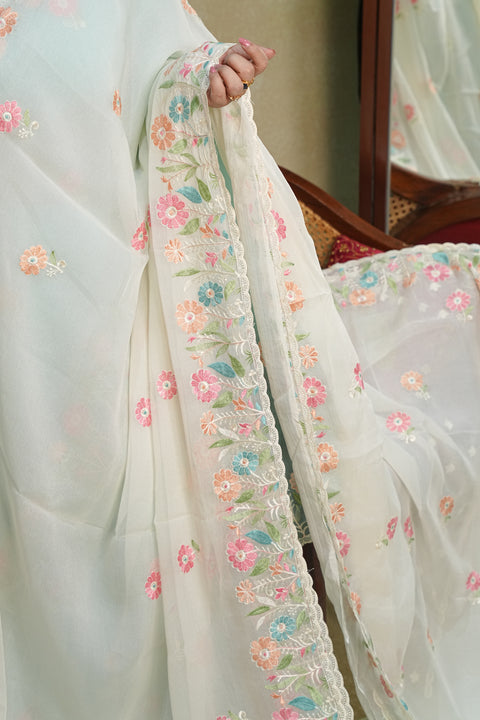 Fancy Chinon Sarees