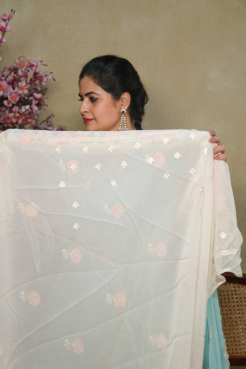 Fancy Chinon Sarees