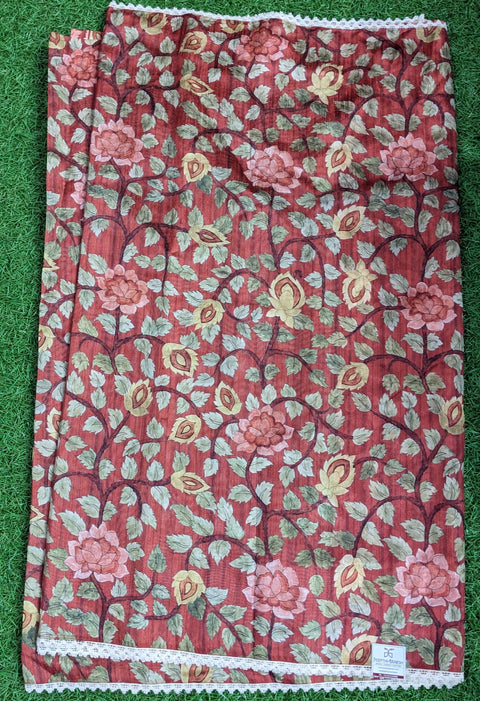 Kalamkari semi tussar saree