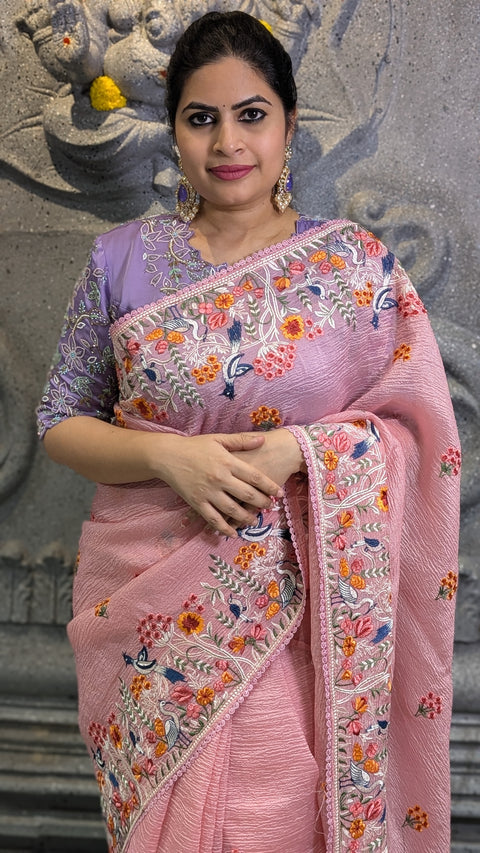 Crushed Fabric Sarees