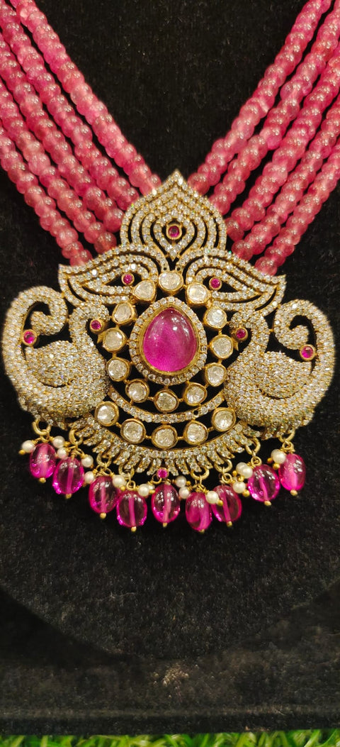 Pink Ruby Victorian Necklace