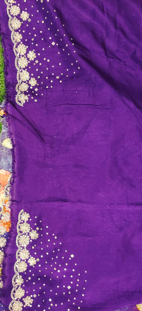 saree - violet