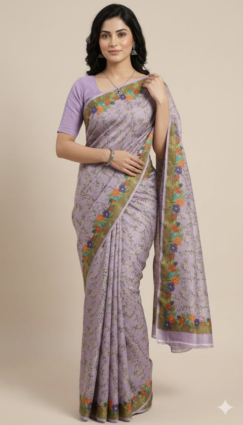 Satin Print Sarees