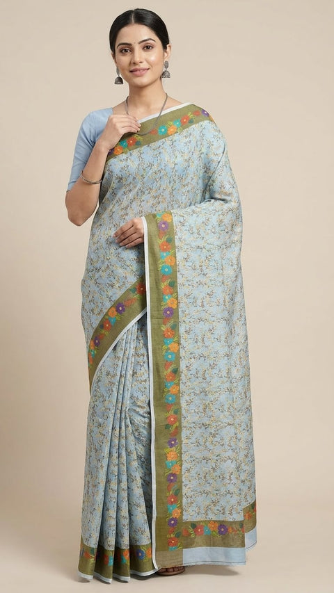 Satin Print Sarees