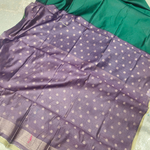 Banarasi sarees with kalamkari border