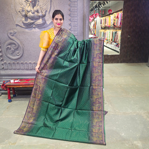 Banarasi sarees with kalamkari border