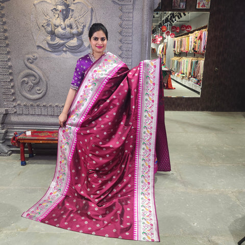 Banarasi Sarees with Paithani Border