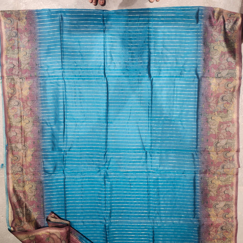 Banarasi sarees with kalamkari border