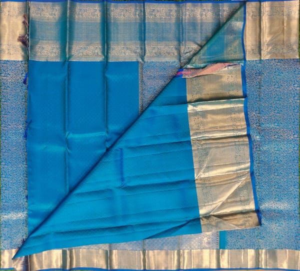 royal blue kanchivaram silk