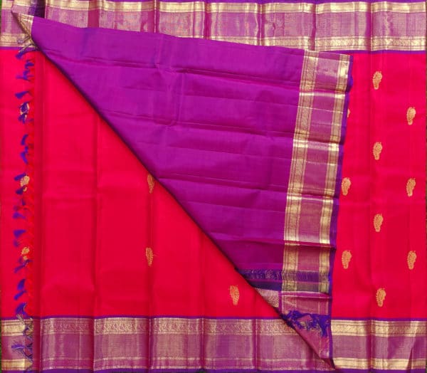 fuchsia pink kanchivaram silk