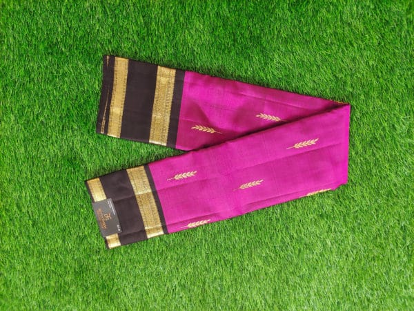 purple kanchivaram silk saree
