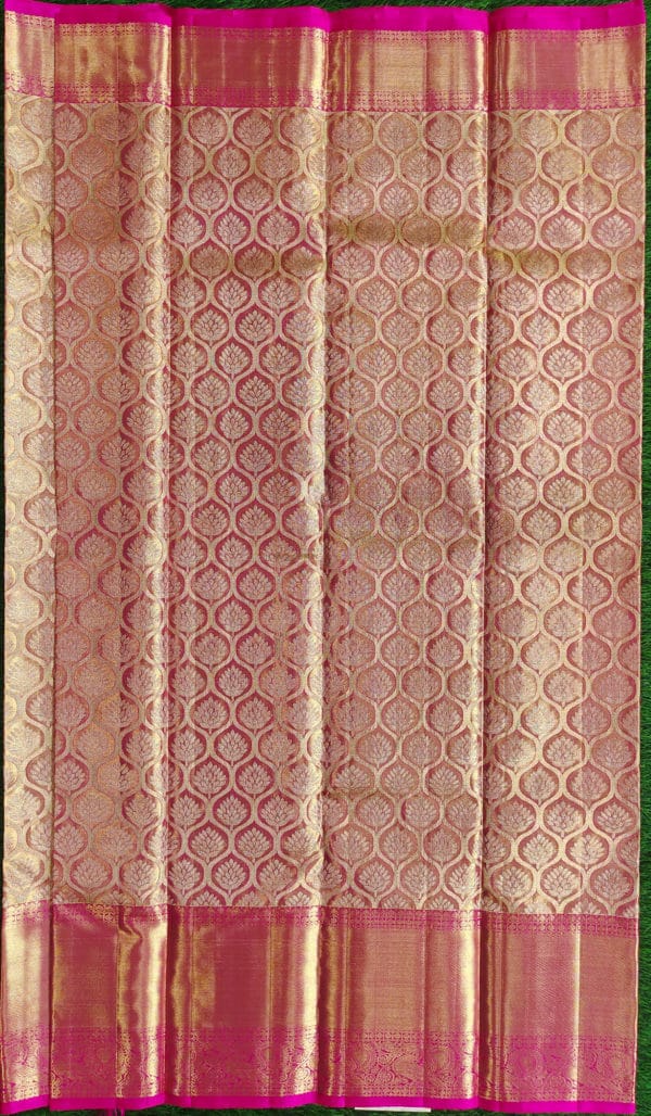 pink kanchivaram tissue silk