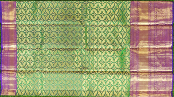 bottle green kanchivaram silk